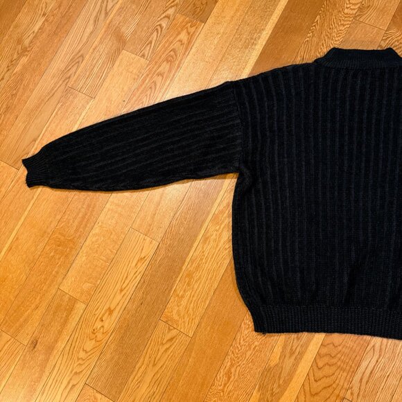 Bugle Boy Vintage Sweater Men's Made in Korea L Acrylic Geometric Pullover Crew - Picture 6 of 7